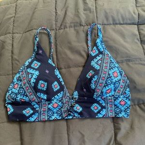 Aerie Pique Longline Triangle Bikini Top